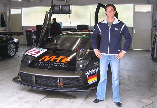 Dennis Retera test in Lamborghini